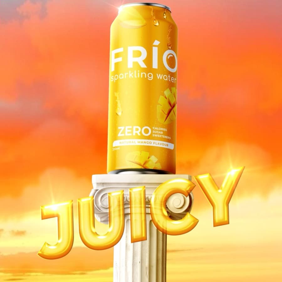 FRÍO mango sparkling water post generated by Connily