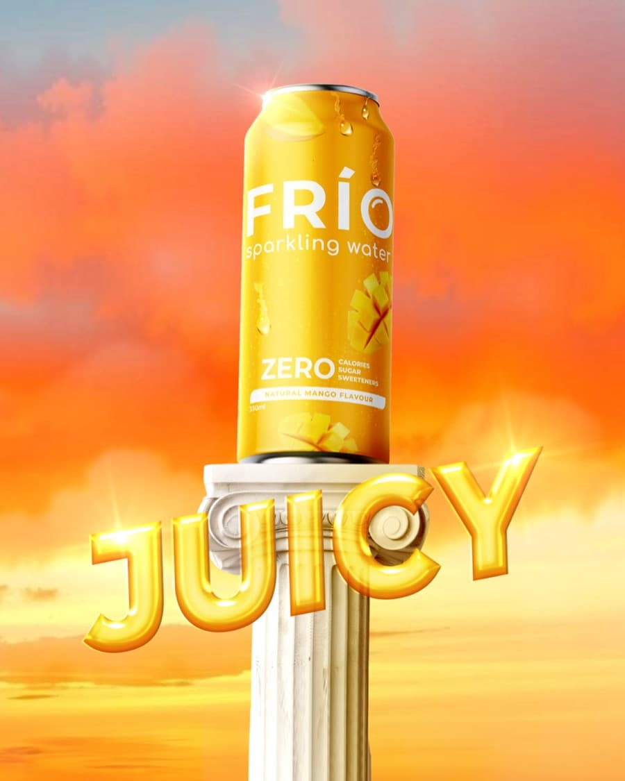 FRÍO mango sparkling water post generated by Connily